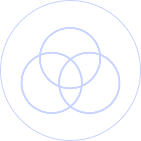 Minimalist design with intersecting circles